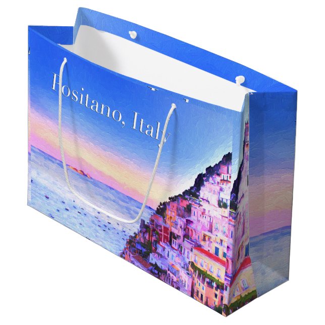 Sac à cadeau de coucher de soleil à Positano, Ital (Devant Angle)