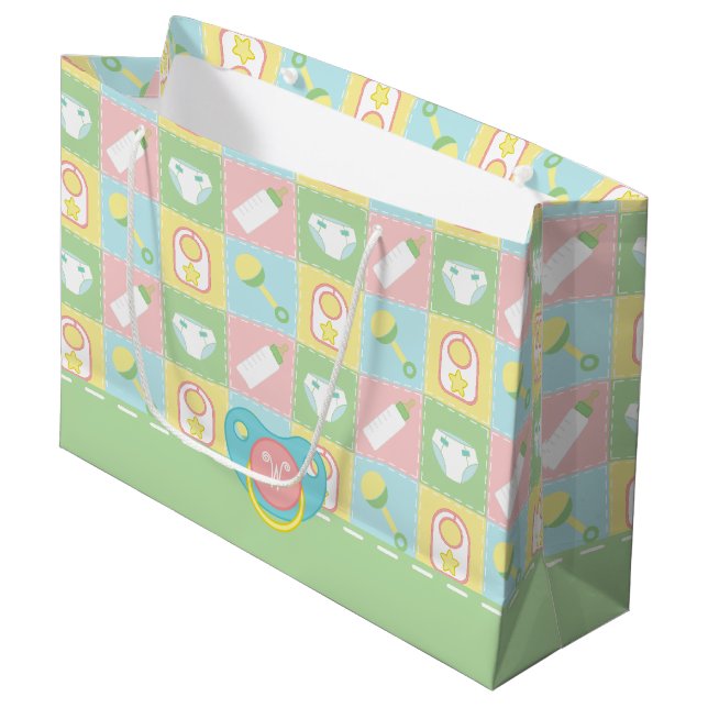 Sac à cadeau de courtepoint de bébé (Devant Angle)