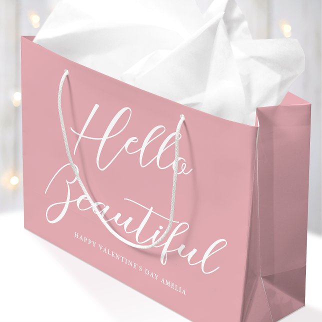 Sac à cadeau de la Saint-Valentin Écriture élégant (Créateur téléchargé)