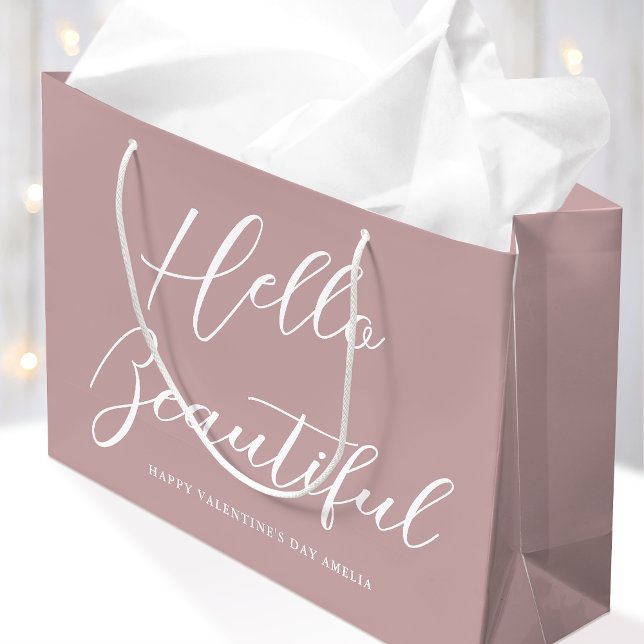 Sac à cadeau de la Saint-Valentin Écriture élégant (Créateur téléchargé)