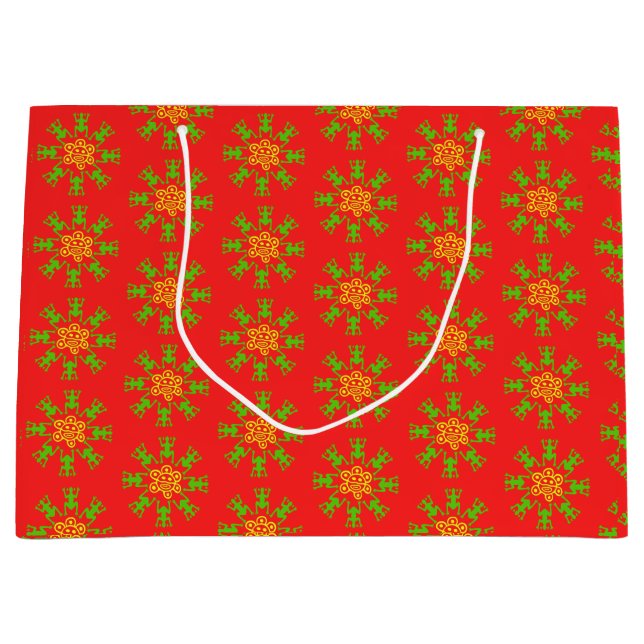 Sac à cadeau de Noël soleil Coqui Boricua (Devant)