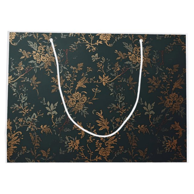 Sac à cadeau floral doré baroque – gothique victor (Dos)