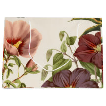 Sac à Cadeau Floral Élégant Grand
