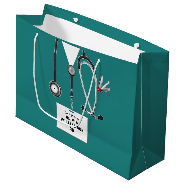 Sac à cadeau grand format pour la remise de diplôm (Devant Angle)
