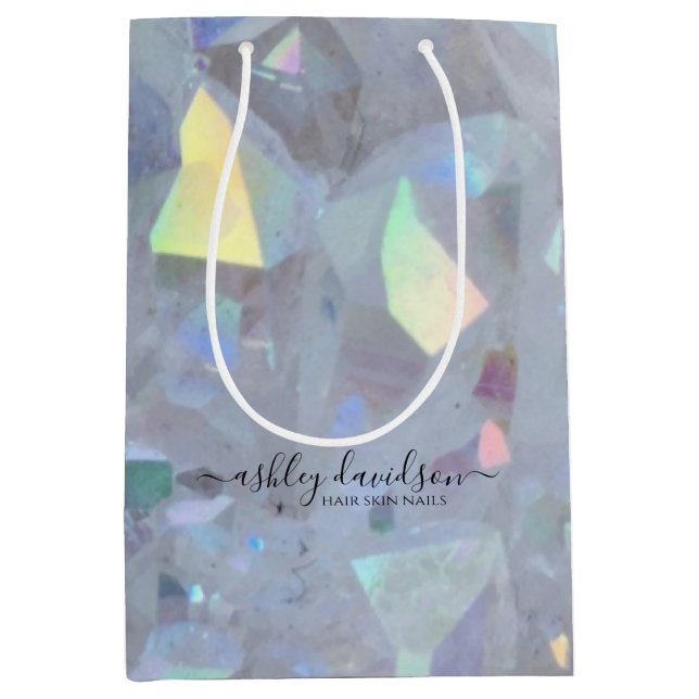 Sac à cadeau moyen en cristal de quartz Aura Ange (Devant)