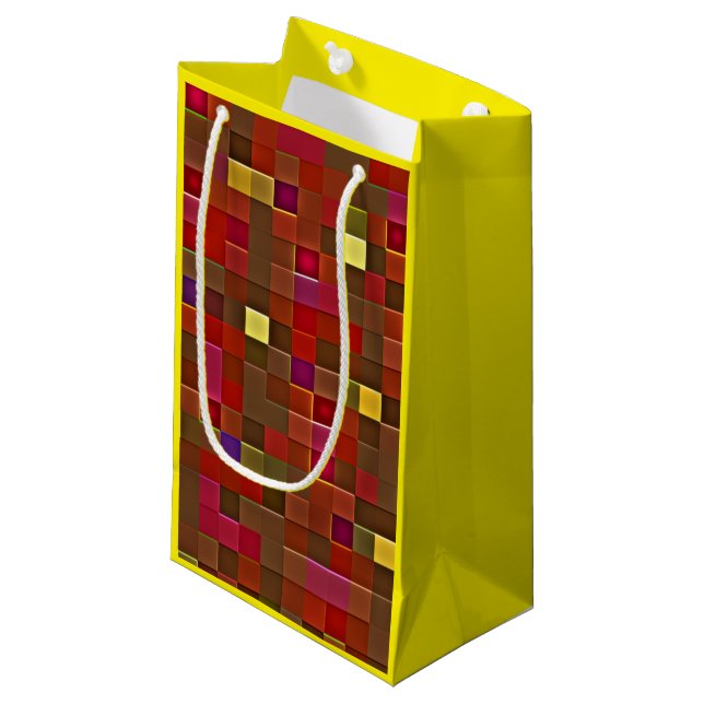 Sac à cadeau (petit) "Affaire à carreaux" (Devant Angle)
