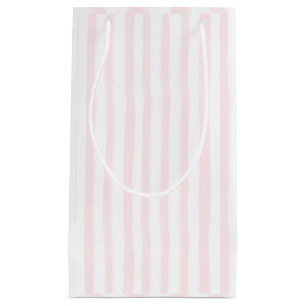 Sac à cadeau rayé rose 