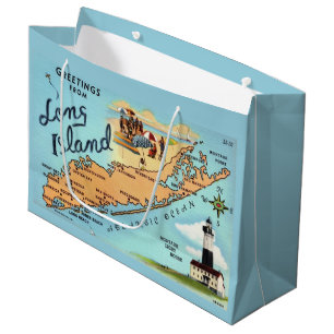 Sac à cadeau rétro grande taille de Long Island