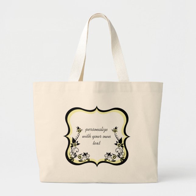 Sac à cadre floral Sassy, Jaune clair (Devant)
