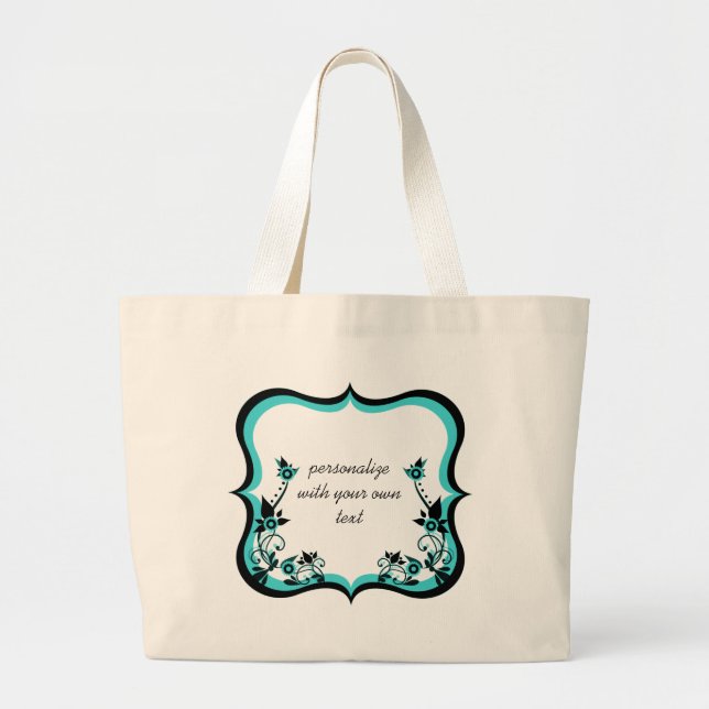 Sac à cadre floral Sassy, Turquoise (Devant)