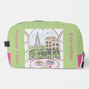 Sac à carreaux Mahjong avec fermeture éclair tour