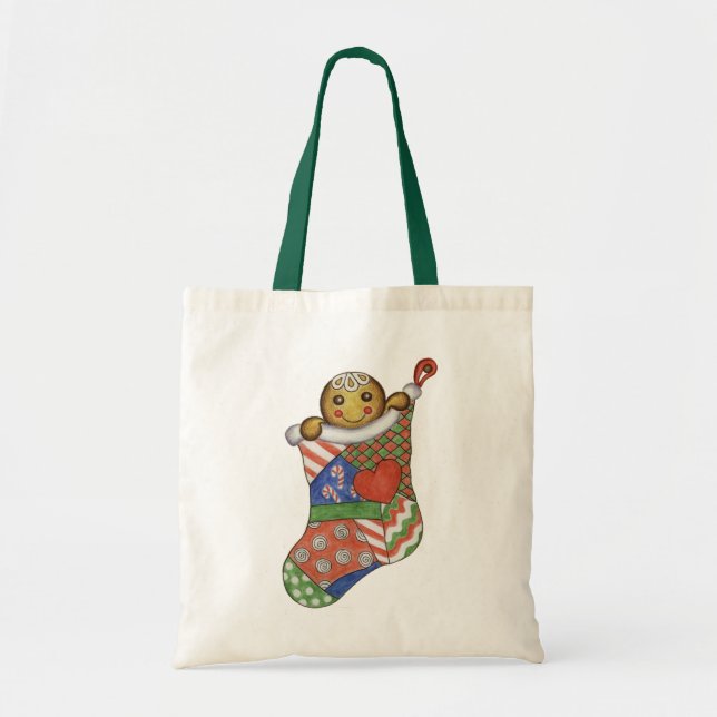 Sac à chaussette de Noël en pain d'épice (Devant)
