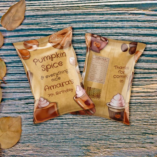 Sac à chips citrouille épice et tout (Pumpkin Spice and Everything Nice Chip Bag)