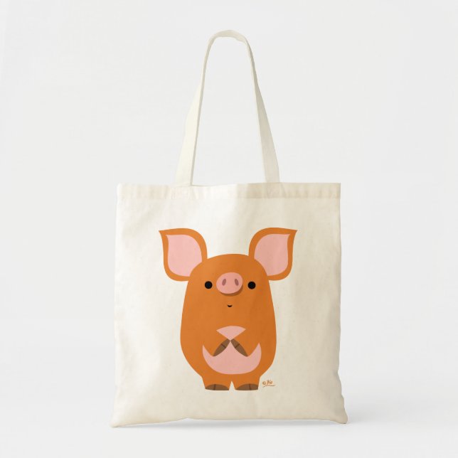 Sac à cochon en caricature mignonne (Devant)