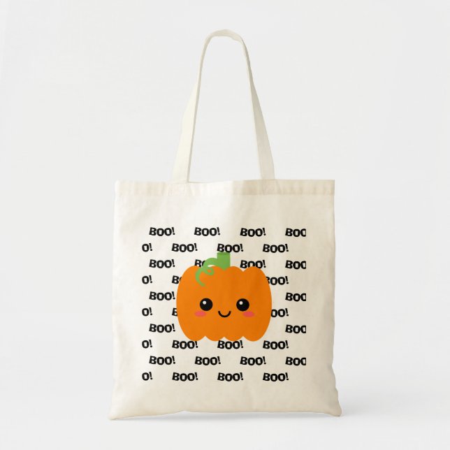 Sac à coller ou à traiter d'Halloween, Citrouille (Devant)