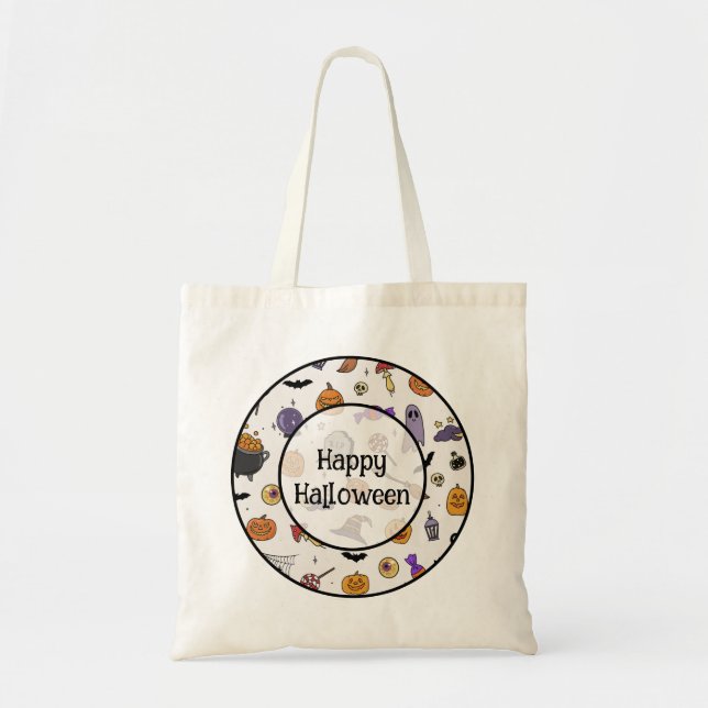 Sac à coller ou à traiter pour la fête d'Halloween (Devant)