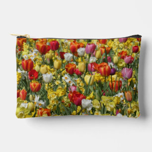 Sac à cosmétiques à motif de tulipes et de jonquil
