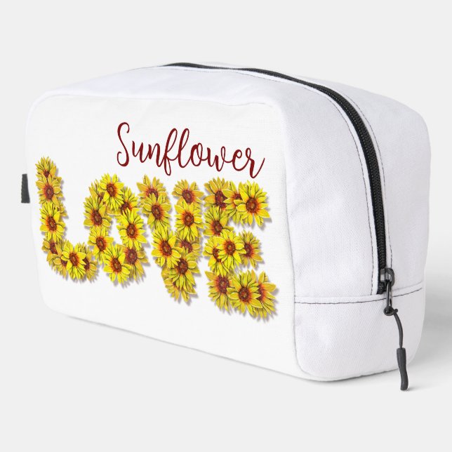 Sac à cosmétiques de tournesol d'amour (Coin droit)