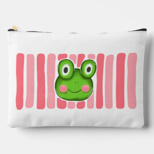 Sac à cosmétiques Grenouille mignonne avec rayures