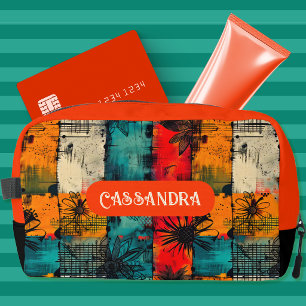 Sac à cosmétiques multicolore à motif floral vibra