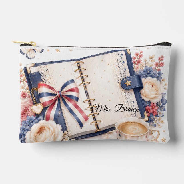 Sac à cosmétiques patriotique du 4 juillet Luxe Do (Recto)