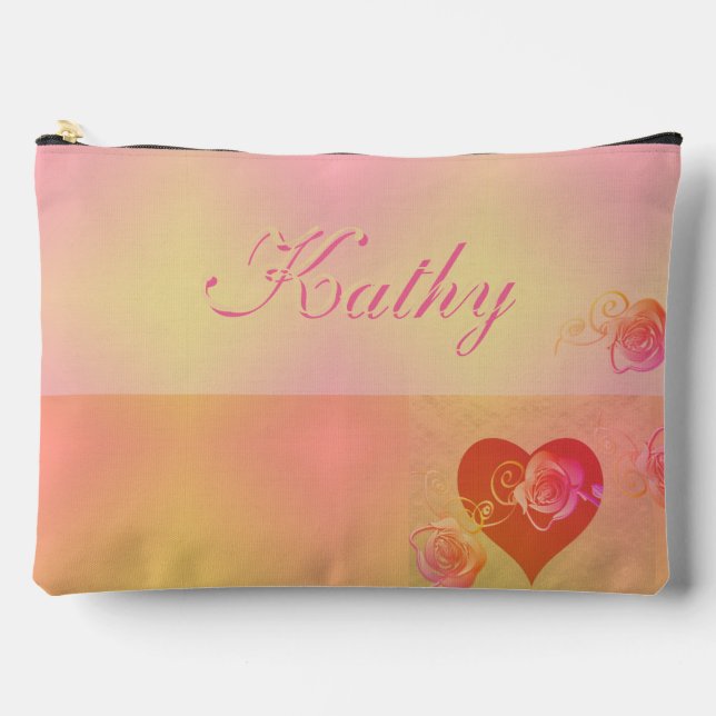 Sac à coudre à coudre rose avec nom (Recto)