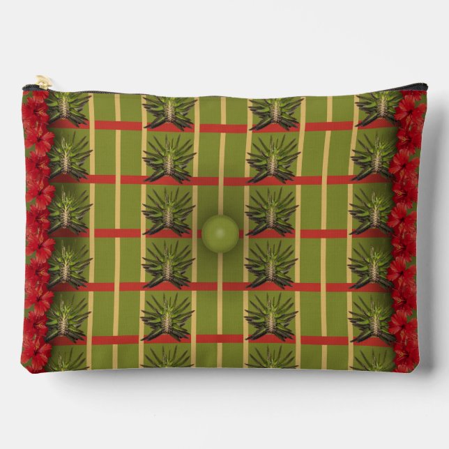 Sac à coudre à rayures vertes, Tissu Tufté (Recto)