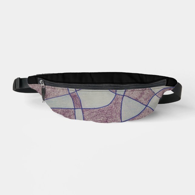 Sac à Coudre avec Impression Violette Abstraite (Recto)