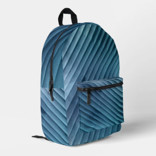 Sac à coudre bleu feuille diagonale