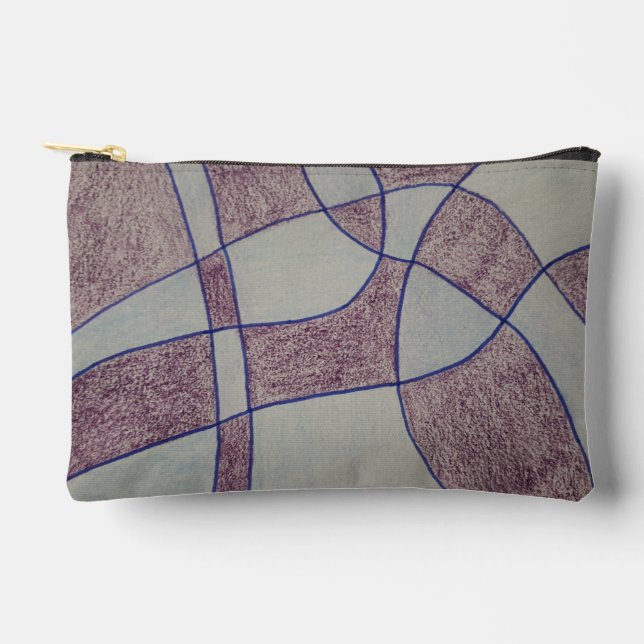 Sac à coudre et découper avec impression violette  (Recto)
