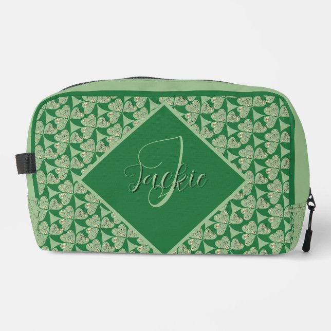 Sac à coudre et découper avec imprimé trèfle (Recto)
