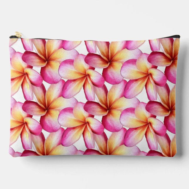 Sac à coudre rose Plumeria (Recto)