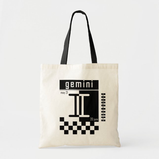 Sac à deux tons de zodiaque de Gémeaux (Devant)