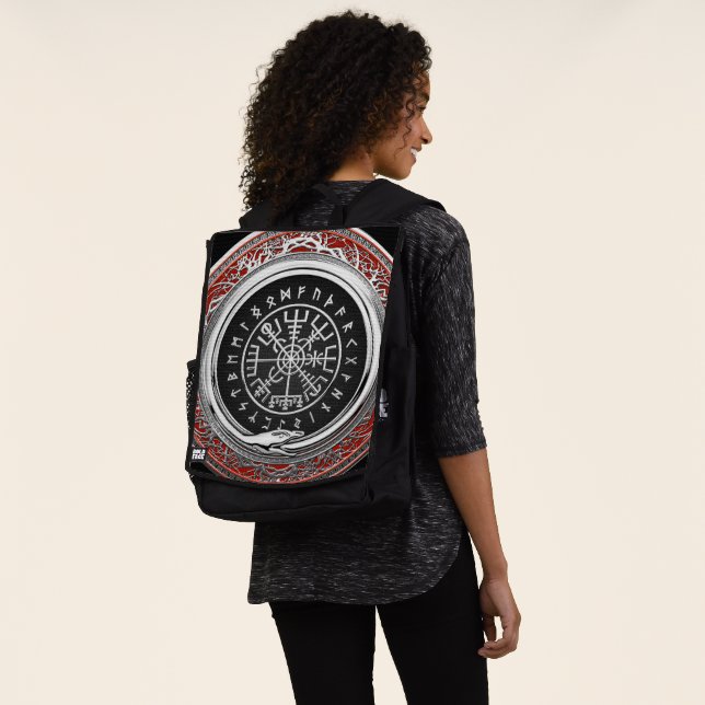 Sac À Dos [600] Vegvisir - Viking Silver Magic Runic Compass (Porté)