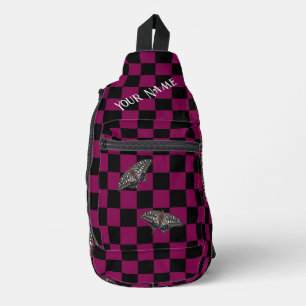 Sac à dos à carreaux rose HAMbyWG