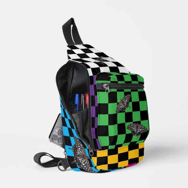 Sac à dos À damiers multicolore HAMbyWG (Ouvrir)