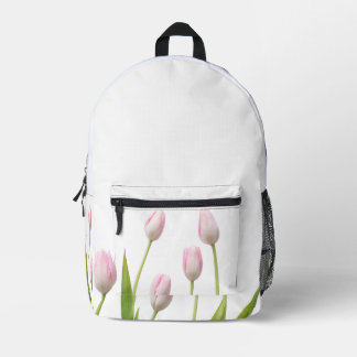 Sac à dos à fleurs de tulipe blanche