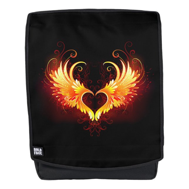 Sac À Dos Angel Fire Heart with Wings (Devant)