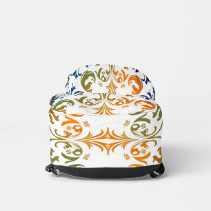 Sac à dos arc-en-ciel damassé baroque coloré