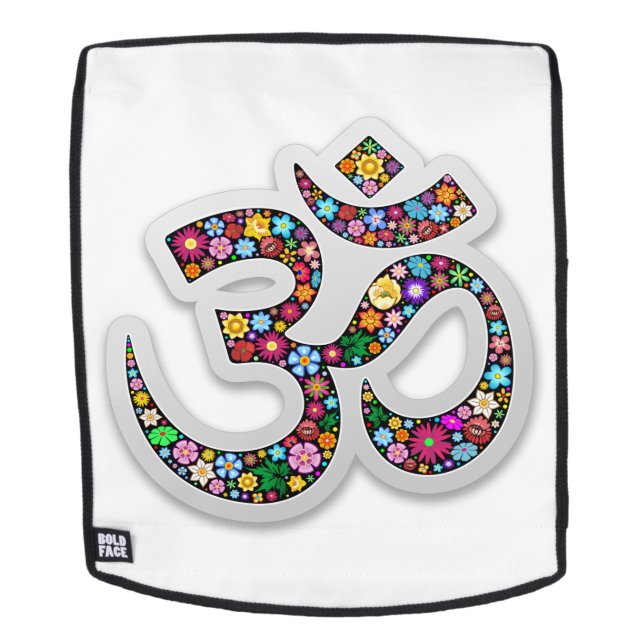 Sac À Dos Art symbolique floral Namaste (Devant amovible)
