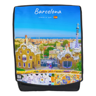 Sac À Dos Barcelone, Espagne - Parc Guell Mosaïque Gaudi