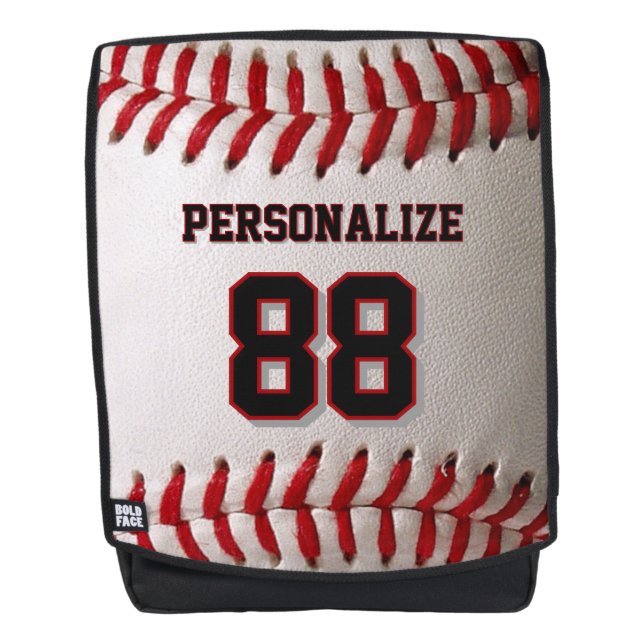 Sac À Dos Baseball Softball Nom et Numéro personnalisés (Devant)