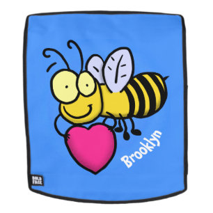 Sac À Dos Belle abeille drôle avec dessin animé du coeur