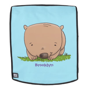 Sac À Dos Belle illustration de dessin animé de bébé wombat