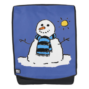 Sac À Dos Bonhomme de neige amusant par une journée d'hiver