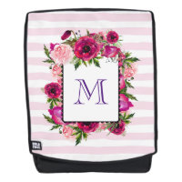 Bouquet de fleurs roses et coquelicots sur bandes