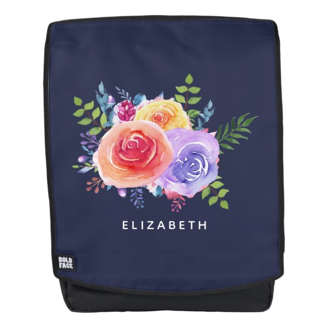 Sac À Dos Bouquet Floral Rose (Devant)