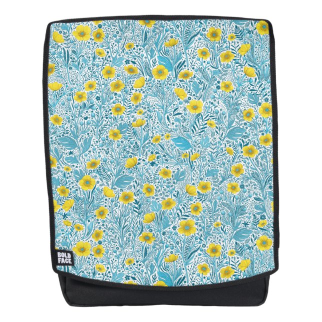 Sac À Dos Boutons jaunes, bleus et blancs (Devant)