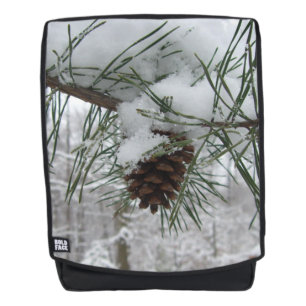 Sac À Dos Branche des pins neigeux Photographie de la nature