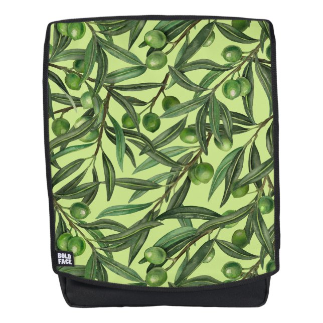 Sac À Dos Branches d'olive sur le vert miel (Devant)